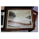 Oil on board painted by Ruth E. Downing Salisbury