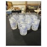 Blue Willow pattern water glasses (13)