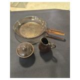 Pfaltzgraff brown glaze cream and sugar and a