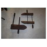 Pair adjustable wood clamps