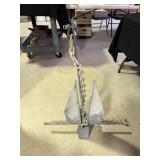 Danforth boat anchor with chain