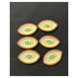 6 Noritake handpainted butter pats or salt cellars