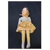 Vintage cloth doll marked Poland
