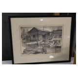 John Mall "Shucking House" signed & numbered