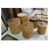 5 Pcs. Longaberger canister set 2006