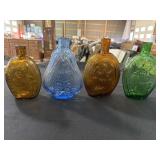 Bottle/flask lot - green with Railroad and
