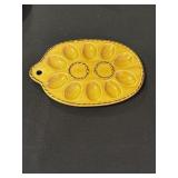 Viking mustard color small egg plate