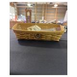 Longaberger Mail and Bill basket with protector