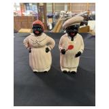 Black Americana ceramic salt and pepper set