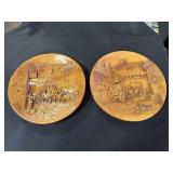 Bossons The Arrival and The Departure wall plaques
