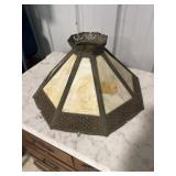 8 Panel slag glass panel lamp shade 17 inch