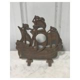 Cast iron sailing ship door stop
