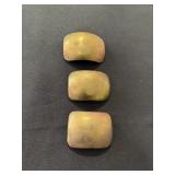3 N S Meyer Inc NY brass belt buckles/cross strap