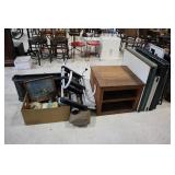 Lot - camping chairs, card tables, collectible