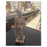 Wooden sculpture of Don Quixote made in Spain by