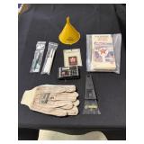 Collectible Texaco lot - work gloves, ice scraper,