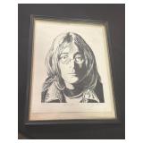 John Lennon etching print by Wm R Clark 85/100