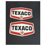 2 Texaco shield design stickers 8.25 X 5.25