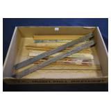 Flat lot - wood rulers (Atlantic Motor Oil,