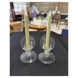 2 Calla Lilly candle holders with battery operated