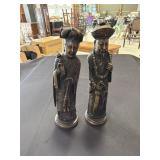 Chinese Emperor and Empress resin figurines