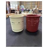 2 Longaberger Wooven Traditions pottery