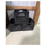 3 Dean Foods milk crates