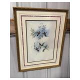2  J Gould framed prints of hummingbirds