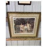 Large framed print by G Harcourt with intricate