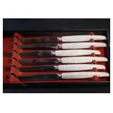 Hoffritz faux mother of pearl handled steak knives