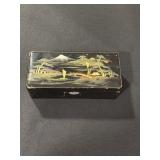 Japanese black lacquer jewelry/trinkit box
