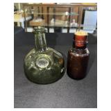 Reproduction onion bottle marked MAA, and an amber