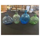 Bottle flask lot - Albany Glass Works with