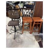 Mid Century Modern swivel bar stool and