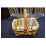 Longaberger utensil basket with liner & plastic
