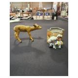 Donkey and rabbit small planter made in Japan and