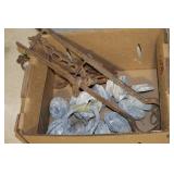 Box lot - Lead weights and iron waterman rigging