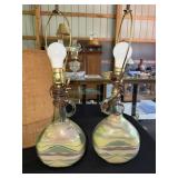 2 Pair of sand art lamps