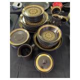 Premiere Kraftware Bassano pattern dishes -