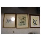 Lot - 3 bird pictures (2 by Laura Clark and 1