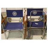 Lot - aluminum folding chairs, beach chair and
