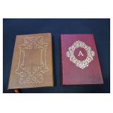 Lot - 2 Easton Press leather bound books "The Red