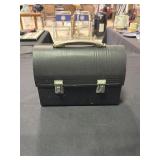 Metal domed lunch pail with thermos