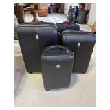 3 Pieces of Delsey black luggage