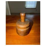 Antique wooden butter print with