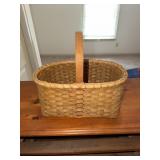 Large gathering basket signed CLB 1991