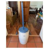Stoneware butter churn 4 gallon (small crack