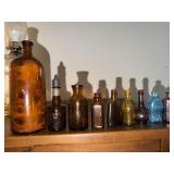Bottle lot - amber Clorox, Lysol, Stetson Perfume
