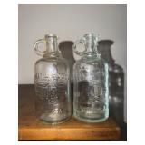 2 White House Vinegar handled bottles embossed