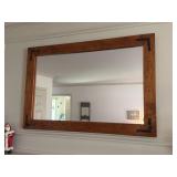 Wooden framed wall mirror 36 X 24